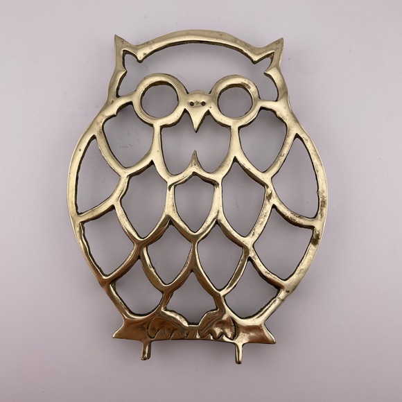 Vintage, Owl Trivet, Brass - Picture 1 of 3
